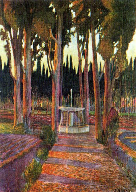 Gemälde Reproduktionen La fuente von Santiago Rusiñol Prats 1861 1931