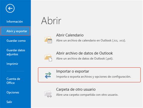 Como Importar Exportar Con Outlook