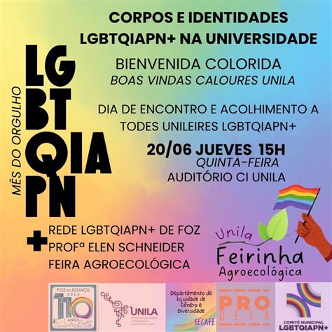 Mês do orgulho LGBTQIAPN na UNILA Universidade Federal da Integração