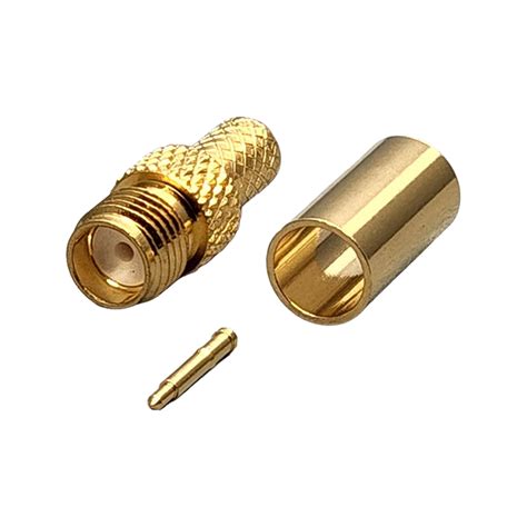 Reverse Polarity Sma Female Connector Crimp Coax Rg55 Rg58