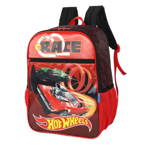 Mochila De Costas Hot Wheels Carro Juvenil Escolar Corrida Bazar Paulinho
