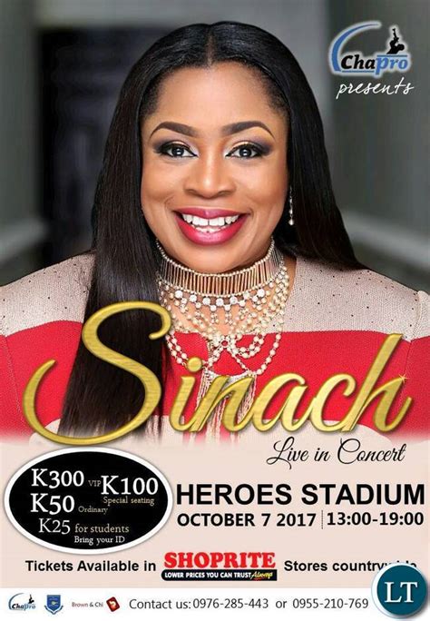 Zambia : Sinach live concert in Lusaka confirmed for October