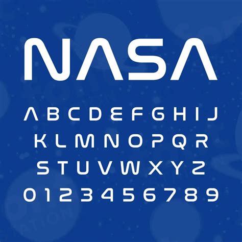 Nasa Font Space Font Instant Download