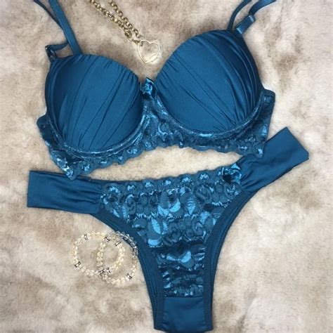 Conjunto Lingerie Calcinha e Sutiã bojo Franzido e pala Shopee Brasil