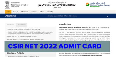 Csir Ugc Net Result Answer Key Released Today At Csirnet Nta Nic In