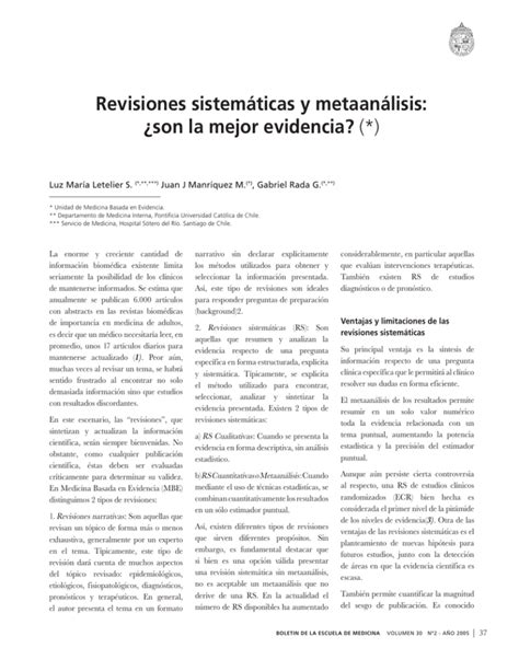 Revisiones sistemáticas y metaanálisis