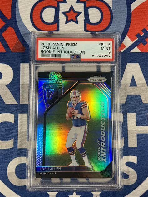 2018 Panini Prizm Rookie Introductions Silver Josh Allen Psa 9 For Sale