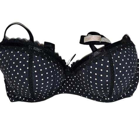 Candies Black Polka Dot Push Up Bra Super Cute Just Depop