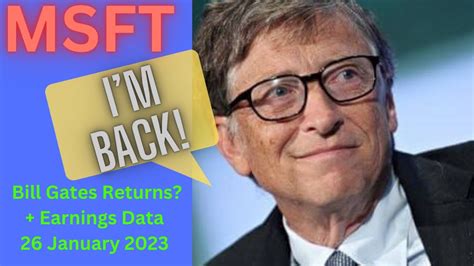 MSFT Stock The Return Of Bill Gates To Microsoft YouTube