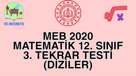 Meb Matemat K Sinif Tekrar Test D Z Ler Ayt Youtube