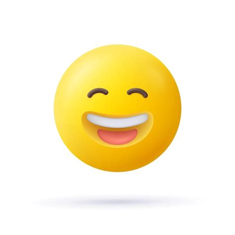 Emoji Amarillo Cara Sonrisa De Alegría Emoticon De Risa Feliz Icono De