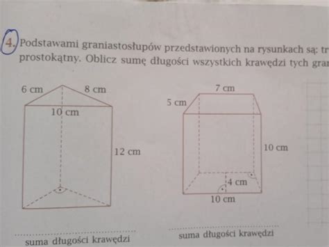 4 Podstawami graniastosłupów przedstawionych na rys prostokątny