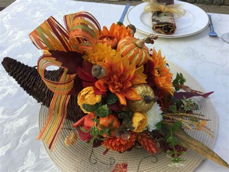 Cornucopia Centerpiece Thanksgiving Centerpiece by DuchessFlorals