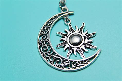 Sun And Moon Necklace Celestial Necklace Celestial Jewelry Etsy