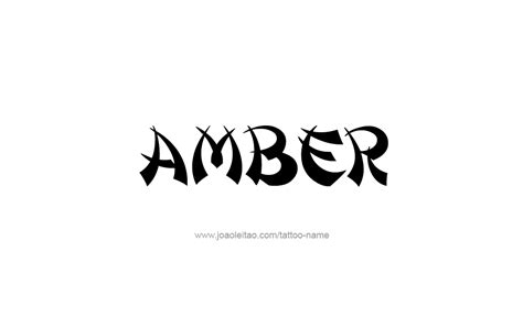 Amber Name Tattoo Designs