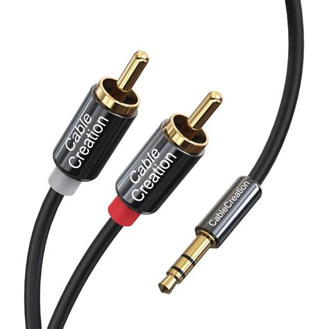 Rca To Mm Feet Audio Cable Cablecreation Mm Male To Rca Male