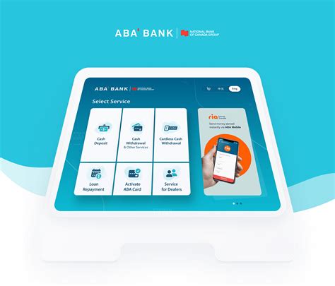 aba bank atm screens design behance