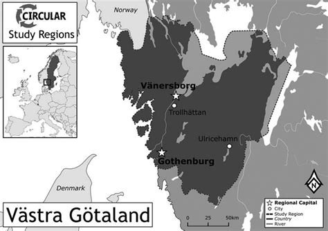 Map of Västra Götaland. | Download Scientific Diagram