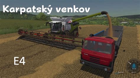 Farming simulátor 22 ps5 Karpatský venkov Timelapse E4 sklizeň