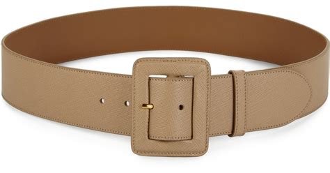 Lyst Prada Cinture Leather Belt In Brown