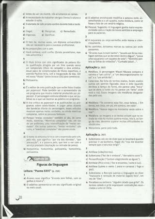 Respostas 1 Exercícios LPL 1 ano PDF