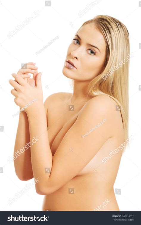 Portrait Nude Woman Covering Her Breast Stock Photo 245228572 Shutterstock