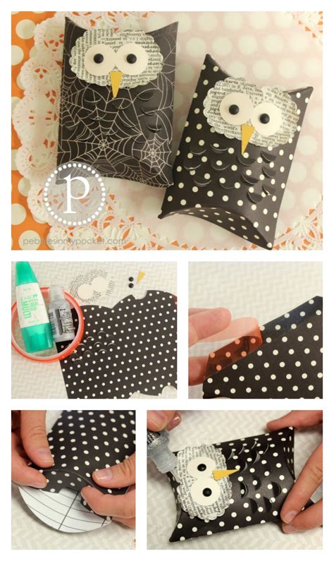 Pebbles In My Pocket Blog Owl Pillow Box Tutorial