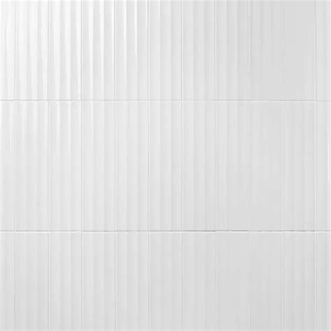 Colorplay Fluted White X D Glossy Crackled Ceramic Tile Tilebar