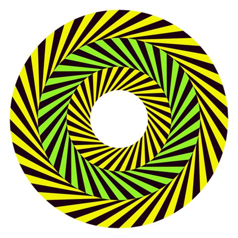 Optical Illusion Of A Yellow And Black Circle PNG & SVG Design For T-Shirts