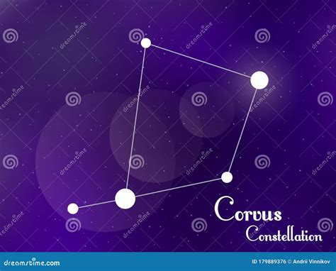 Corvus Constellation. Stars In The Night Sky. Cluster Of Stars And ...