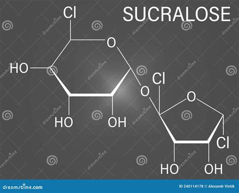 Sucralose Artificial Sweetener Molecule Used As Sugar Substitute