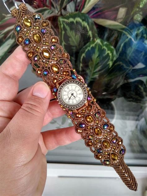 Pin by Елена Миронова on Макраме ЧАСЫ/Моя работа | Bracelet watch ...