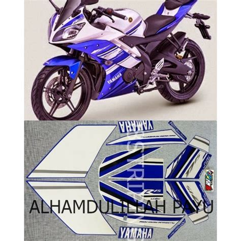 jual stiker  biru   striping lis standar ori yamaha polet