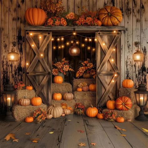 Gatsby Autumn Barn Door Photography Backdrop GBSX 00516 In 2024 Fall