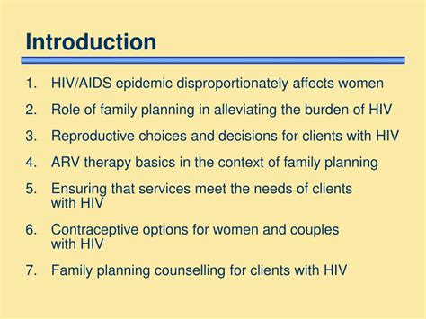 Ppt Contraception For Women And Couples With Hiv Powerpoint