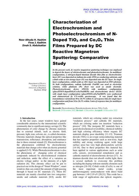 Pdf Characterization Of Electrochromism And Photoelectrochromism Of N