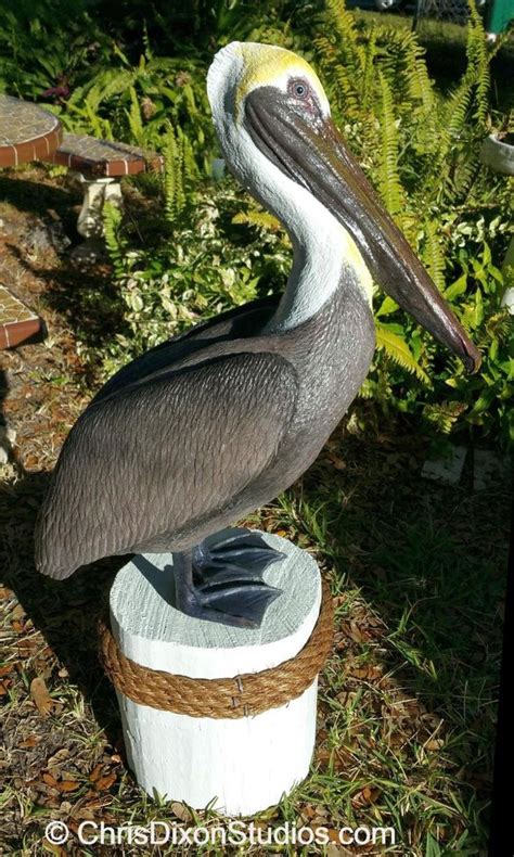 Pelican Standing Proud Statue Lifesize Artist Sculpture Etsy