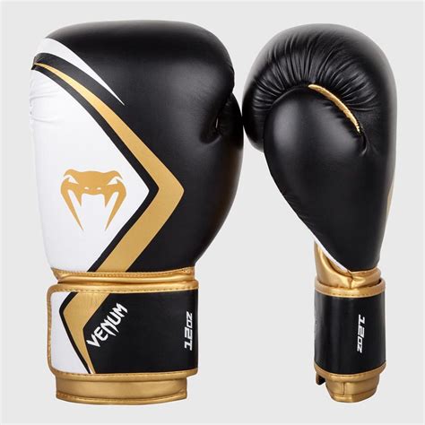 Guantes De Boxeo Venum Contender Negro Blanco Oro Env O Gratis