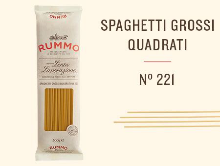 Spaghetti Grossi Quadrati Pasta Rummo Lenta Lavorazione