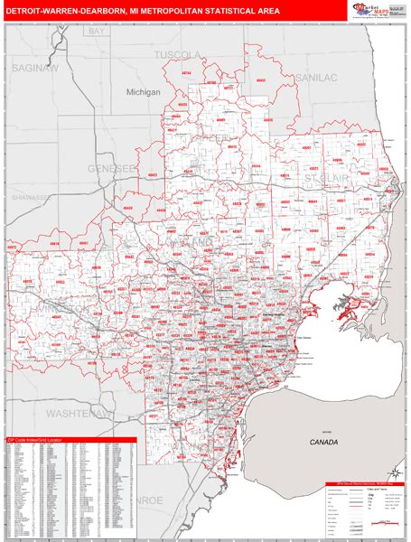 Detroit Zip Code Map Printable