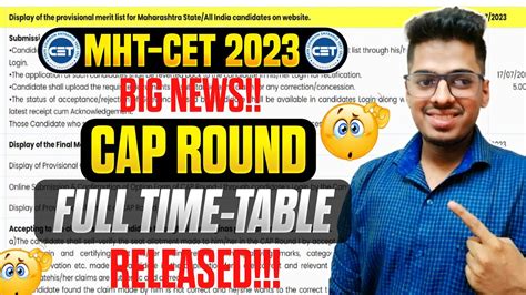 Cap Round Engineering Admission Cap Rounds Mht Cet Display Of