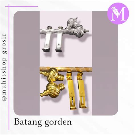 Jual Batang Tiang Gorden 1 Meter Fullset Murah Rollet Hordeng