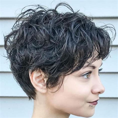 Casual Curly Long Pixie Cut