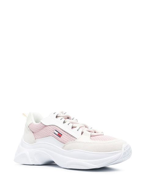 Tommy Jeans Tenis Bajos Con Agujetas Rosado Farfetch Mx