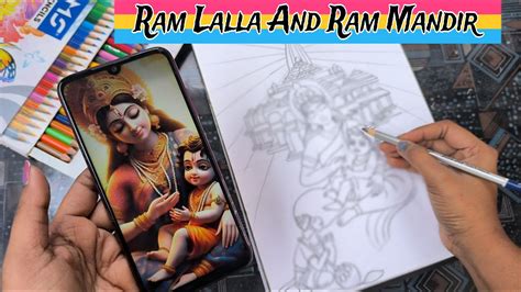 Ram Lalla Drawing Shree Ram Mandir Drawing Outline Tutorial How