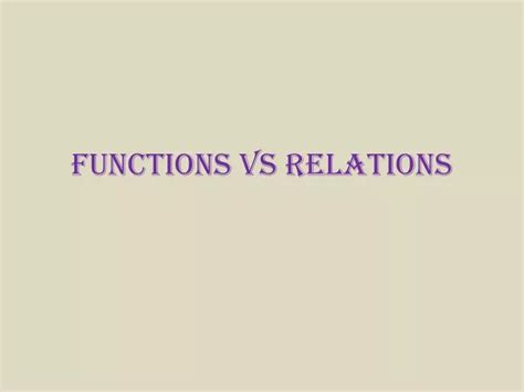 Ppt Functions Vs Relations Powerpoint Presentation Free Download