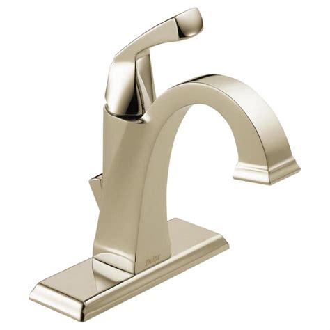 Delta Dryden Single Hole Single Handle Bathroom Faucet With Metal Drain Assembly In Polished