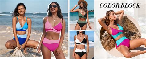 Amazon Cupshe Women S Two Piece Bikini Set Floral Print Knot Bunny Tie Clothing Shoes