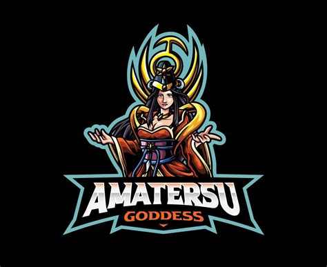 Amaterasu goddess mascot logo design 11204597 Vector Art at Vecteezy