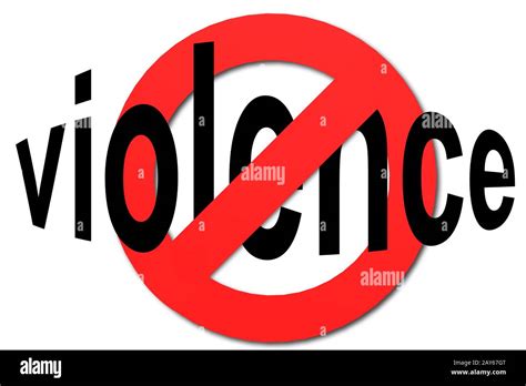 Stop violence sign in red Stock Photo - Alamy